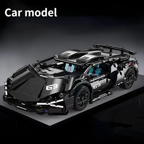 1:14 Racing Sports Car Building Blocks 1280+ Pieces DIY Supercar Model Kit Toy