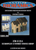 CD-1124 European Two Story Stone Shop, 1/35 scale resin building.