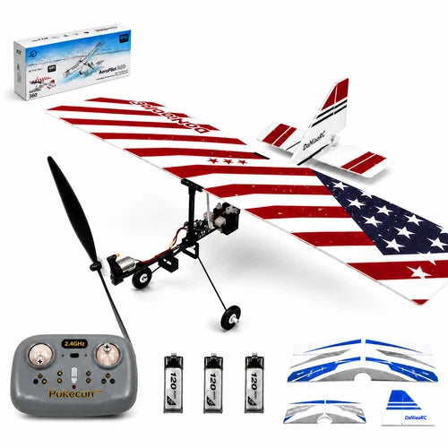 DaNiao RC Glider Airplane 3CH 360mm Wingspa Brushed Geared Motor RTF