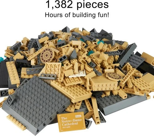 Notre-Dame Cathedral Building Block Set 1382 Pieces Paris's Notre Dame Cathed...