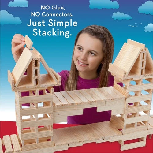 KEVA Structures 200 Wood Building Planks Set - Building Toy Includes 200 Wood...