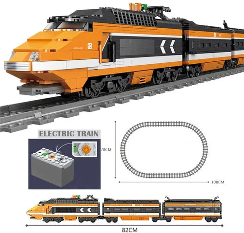 KAZI #KY98223 - Passenger Train Set - Building Block Set