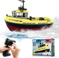 RC Boat, 1/72 Tugboat for Pools and Lakes, High-Speed Remote Yellow