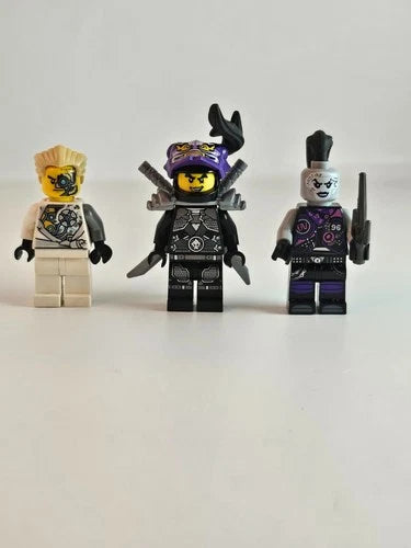 MEOW Ninjago Cole Stone Armor njo0273 Zane njo0085 Ultra Violet Oni Mask Lot