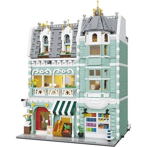 City Grocery Store Building Set, 2225pcs 3-Level Modular House for Adults