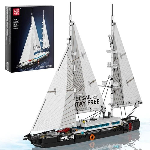 Modern Twin-Masted Sailboat Building Kits, Ocean Explorer Boat Model, House D...