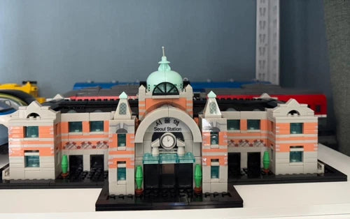 Train Station Building Brick Set Block Oxford Compatible Architecture Korea New
