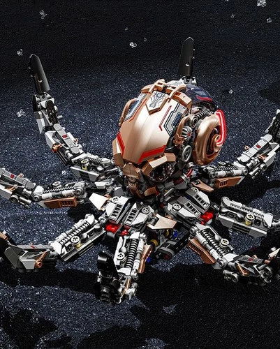 Mechanical Octopus Creature Model Building Blocks Compatible Brick Toy Gift