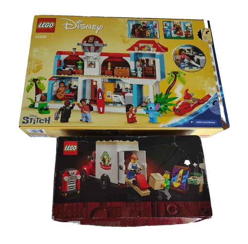 Lego Disney Lilo and Stitch Beach House and Lego Icons Moving Truck
