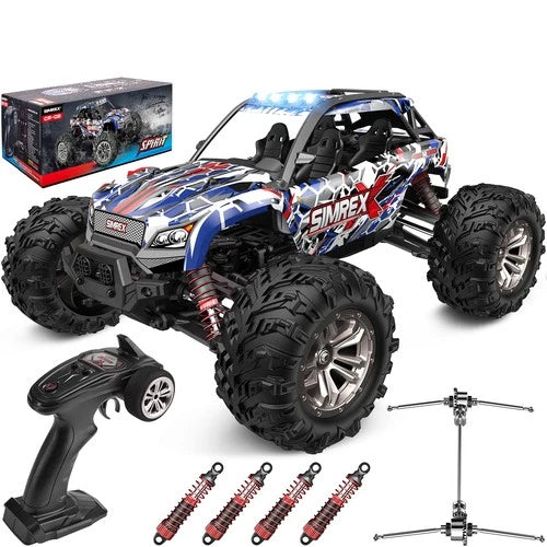 1/16 Scale Hobby Grade RC Car, 36 KPH High Speed 4WD Remote Control Monster T...