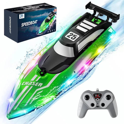 Remote Control RC Boat for Kids High Speed Electric Racing Toy for Pool and Lake