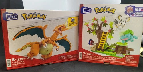 NEW MEGA Charizard & Emolga and Bulbasaur Pokemon 222 Piece Building Blocks Set