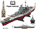2081PCS WW2 Bismarck Battleship MOC Building Blocks Warship Model Bricks Set