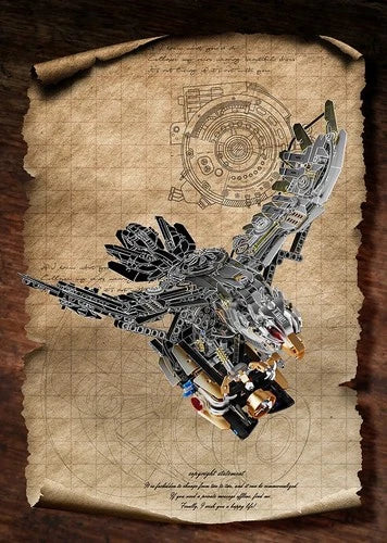 Mechanical Eagle Building Blocks Set Steampunk Animal Compatible Brick Toy Model