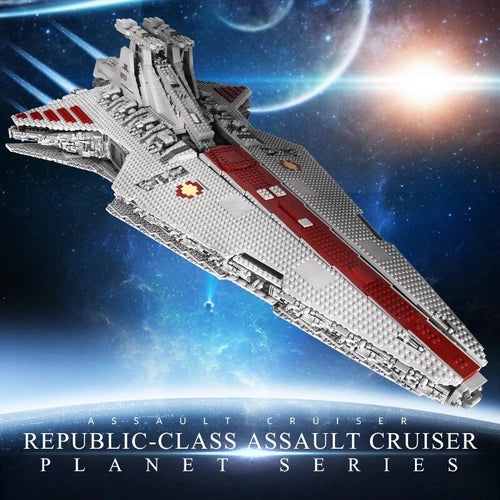 Mould King 21005 Republic Attack Cruiser Star Spaceship Building Block UCS MOC