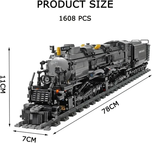 Big Boy Steam Train Model Kit, BIGBOY Locomotive Train Building Blocks Set with