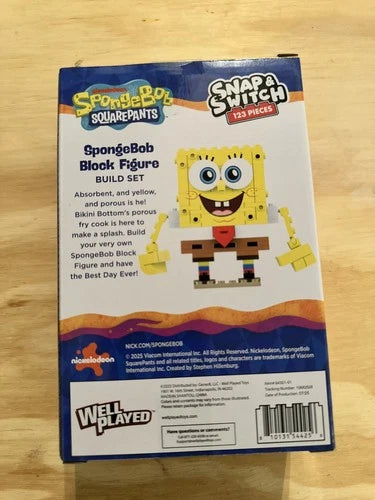 Complete Set of 5 Spongebob Squarepants Snap & Switch Block Figure Build Set NEW