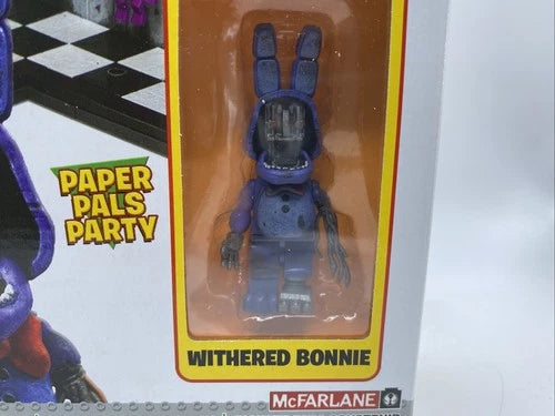 NEW McFarlane FIVE NIGHTS AT FREDDY'S PAPER PALS PARTY WITHERED BONNIE Set 12822