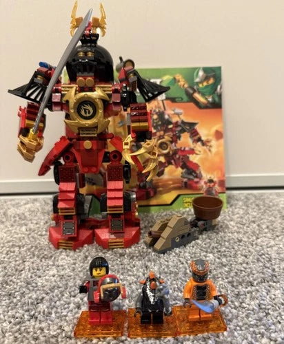 LEGO 9448 Samurai Mech 100% Complete w 3 Minifigures 2 Manuals 2012 Rare Retired