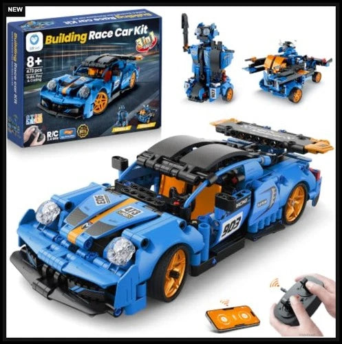 Robot Car Building Kit 473 Piece STEM Remote Control App Coding 3 In 1