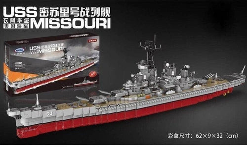 Xingbao WW2 USS Missouri Battleship Building Block Set In Retail Box! 2631 Pcs