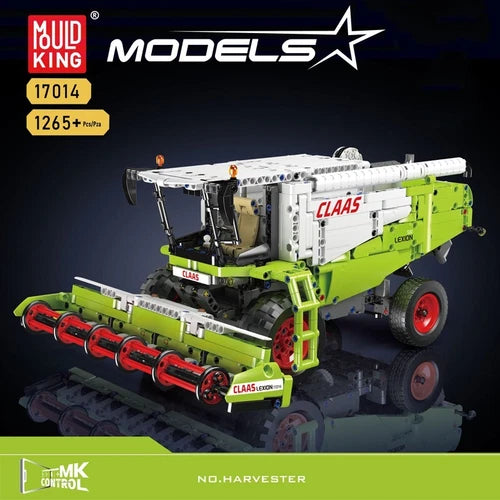 Mould King 17014 Wheat Harvester Combine Truck Remote Control Building Block Toy