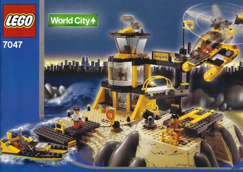 Lego Town World City 7047 Coast Watch HQ Police Rescue Rare