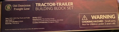 Old Dominion Freight Line 2024 Tractor-Trailer Building Block Set - New Sealed