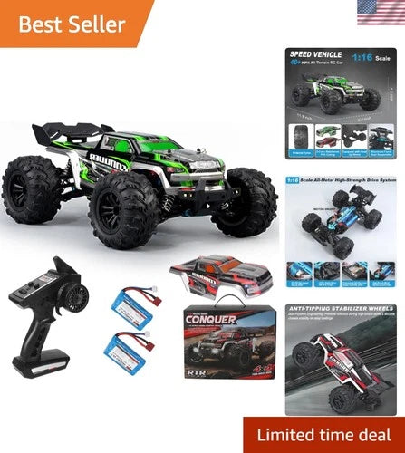 1:16 Scale High-Speed 4WD RC Car, 25 MPH Off-Road Remote Control Truck for Ad...