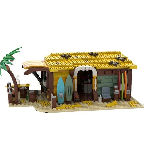 BlockNova Beach Bar & Surf Shop 932pcs Building Bricks Construction Toy