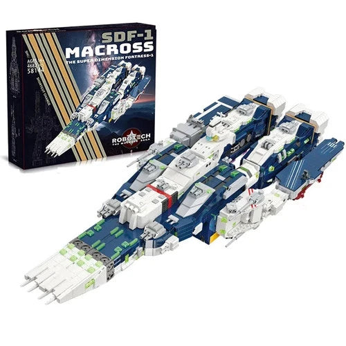 4682PCS Robotech Spacecraft Building Blocks Transformable Robot Battleship Model