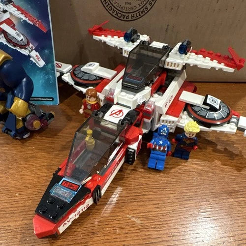 MEOW Super Heroes 76049 Avenjet Space Mission 99% Complete Missing Iron Man