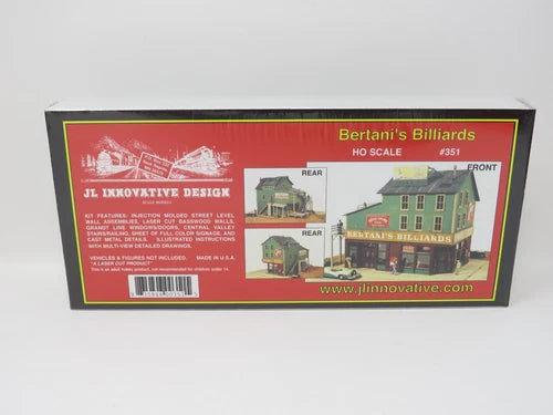 JL Innovative HO 351 Bertani's Billiards Pool Hall Bar Restaurant Building Kit