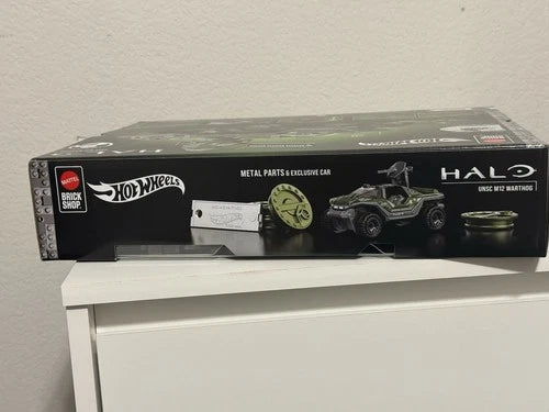 Halo Mattel Brick Shop Exclusive Rare Hot Wheels M12 Warthog Building Set - NIB
