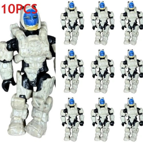 10PCS Mega Bloks Halo White Spartan Building Figure Model