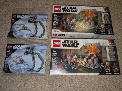4x LEGO 75310 Duel Mandalore Ahsoka Tano Darth Maul x2 AT-AT 30495 ploy bag x2