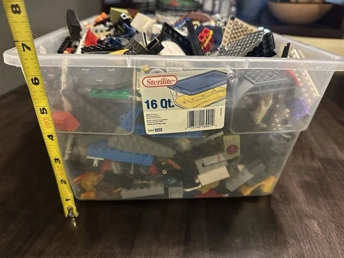 Random Box Of Legos With Some Figures 13in Long 9in Wide 6in Height 10 Pounds
