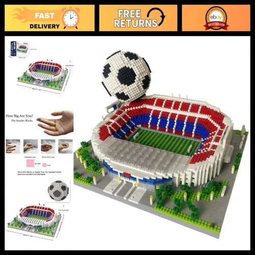 4200+ PCS Soccer Stadium Building Blocks Set with Mini Soccer Ball - Creative Fu