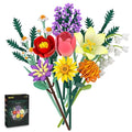 Flowers Bouquet Building Blocks Toy Set, 1000+PCS DIY Artificial Flower Bouquet