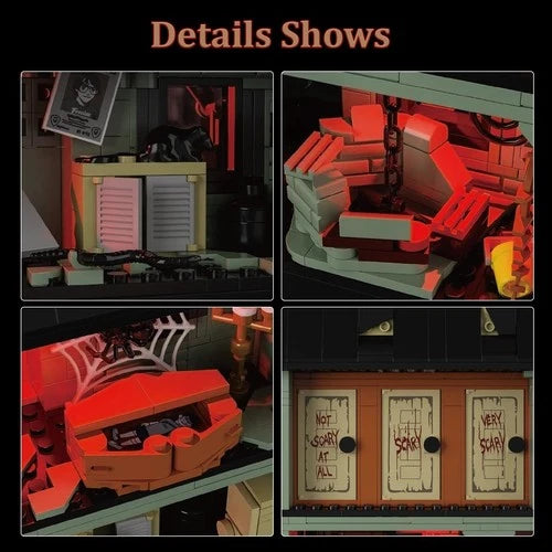 Neibolt Haunted House Building Blocks Scary Palace Halloween Decor set toys gift