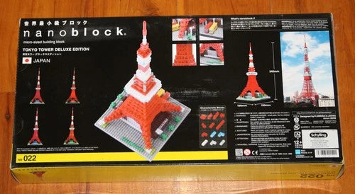 NANOBLOCK NB-022 TOKYO TOWER DELUXE EDITION Set 1420 Pieces NEW In Box