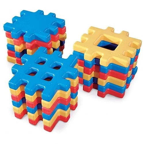 Little Tikes Big Waffle Block Set - 18 pieces Blue/Red/Yellow
