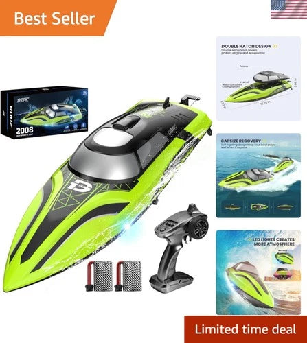 14-Inch Self-Righting RC Boat with Remote Control & 30+ Minutes Playtime