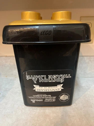 LEGO 4105 50th Anniversary Black Bucket NEW! Metallic Gold Bricks Ltd Ed 500 pcs