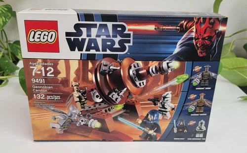 MEOW Star Wars The Clone Wars Geonosian Cannon 9491 NIB Set 132 pcs Box