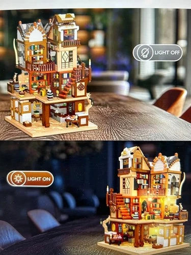 3294PCS Medieval European Library Building Blocks City Streetview MOC Bricks New