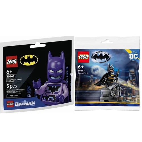 MEOW 30762 and 30653 Retro Video Game Batman and Batman 1992 (New in Bags)