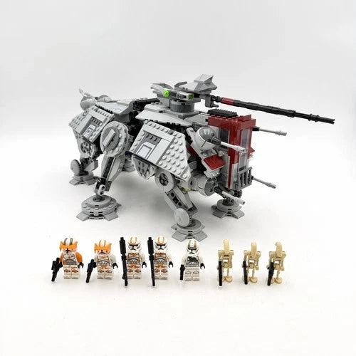MEOW Star Wars Clone Wars SET AT-TE Walker (75337) With Minifigures 98% Complete
