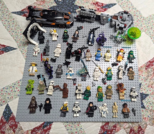 LEGO Star Wars and Ninjago Minifigure Lot w/ Vehicles and Accessories