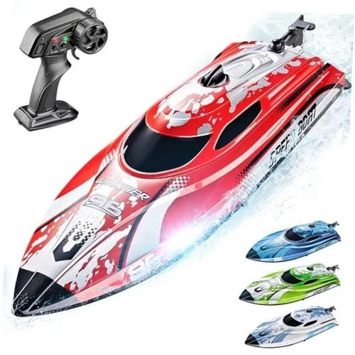 RC Boat, 12 inch Remote Control Boat for Kids and Adults, 25 KPH Fast RC Red